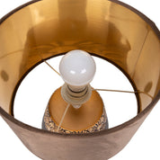 Handcrafted Luxury Ceramic Table Lamp in Beige and Gray