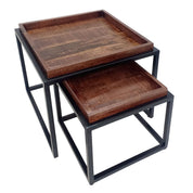 Crafted Luxury Artisan Coffee Table Set (2 pcs) – Timeless Handmade Design