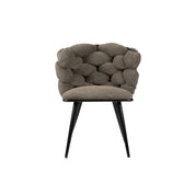 Elegant Hand-Finished Taupe Rock Chairs - Artisanal Craftsmanship