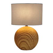 Handcrafted Luxury Ceramic Table Lamp with Natural Fabric Shade