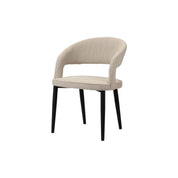 Elegant Hand-Finished Beige Tusk Chair Set of 2, Artisanal Craftsmanship