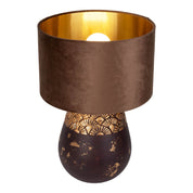 Handcrafted Luxury Ceramic Table Lamp in Beige and Gray