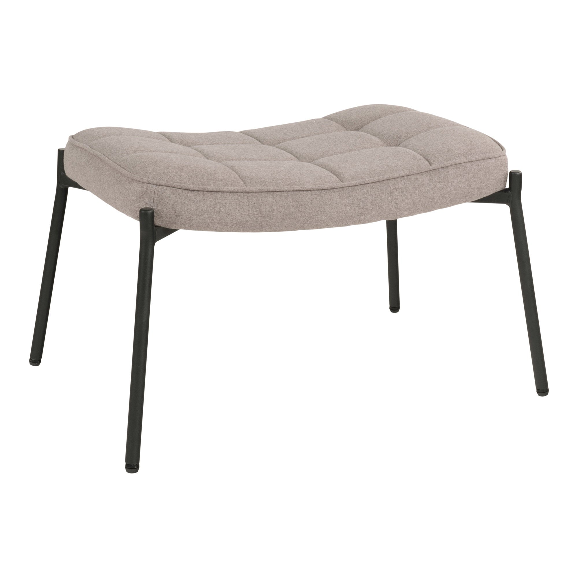 Glasgow Footrest - Footrest, stone, black legs HN1231
