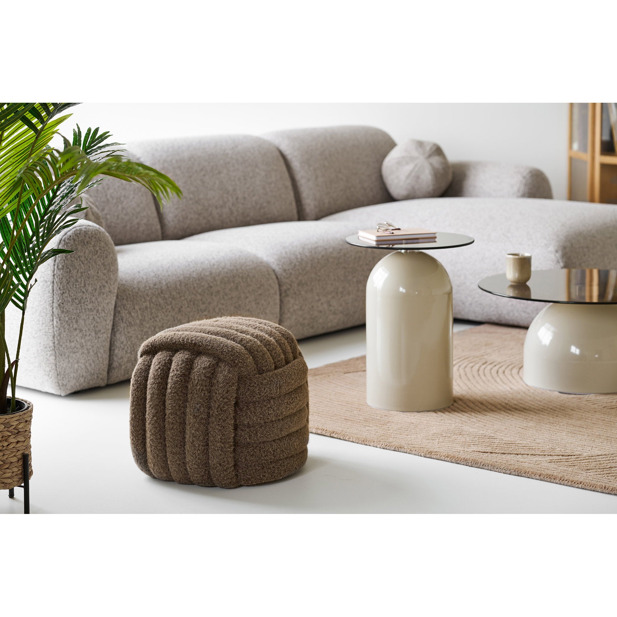 Napier Pouf - Pouf, brown 48x48x43 cm, HN1294