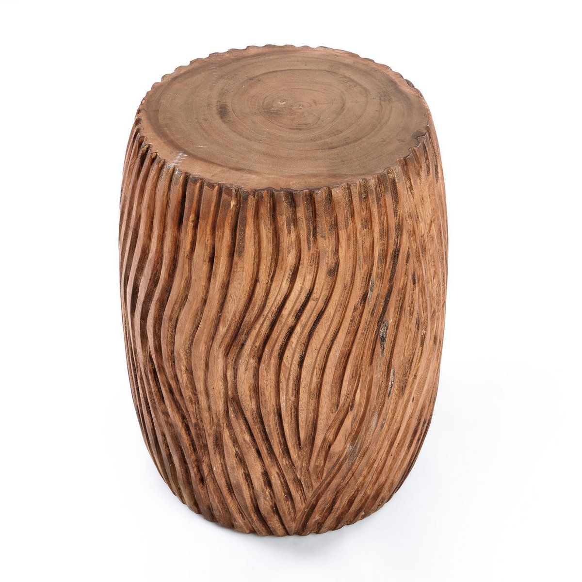 Celebes carved wood stool