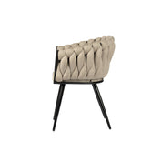 Sculptural Beige Wave Chairs, Hand-Finished Artisanal Design