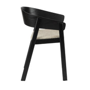 Elegant Minimalist Black Armchair Set, Hand-Finished Craftsmanship