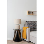 Osaka Side Table - Side table, oak veneer, smoked ø40x50 cm