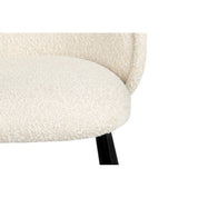 Elegant Hand-Finished Panda Chair Set in Serene White Pearl