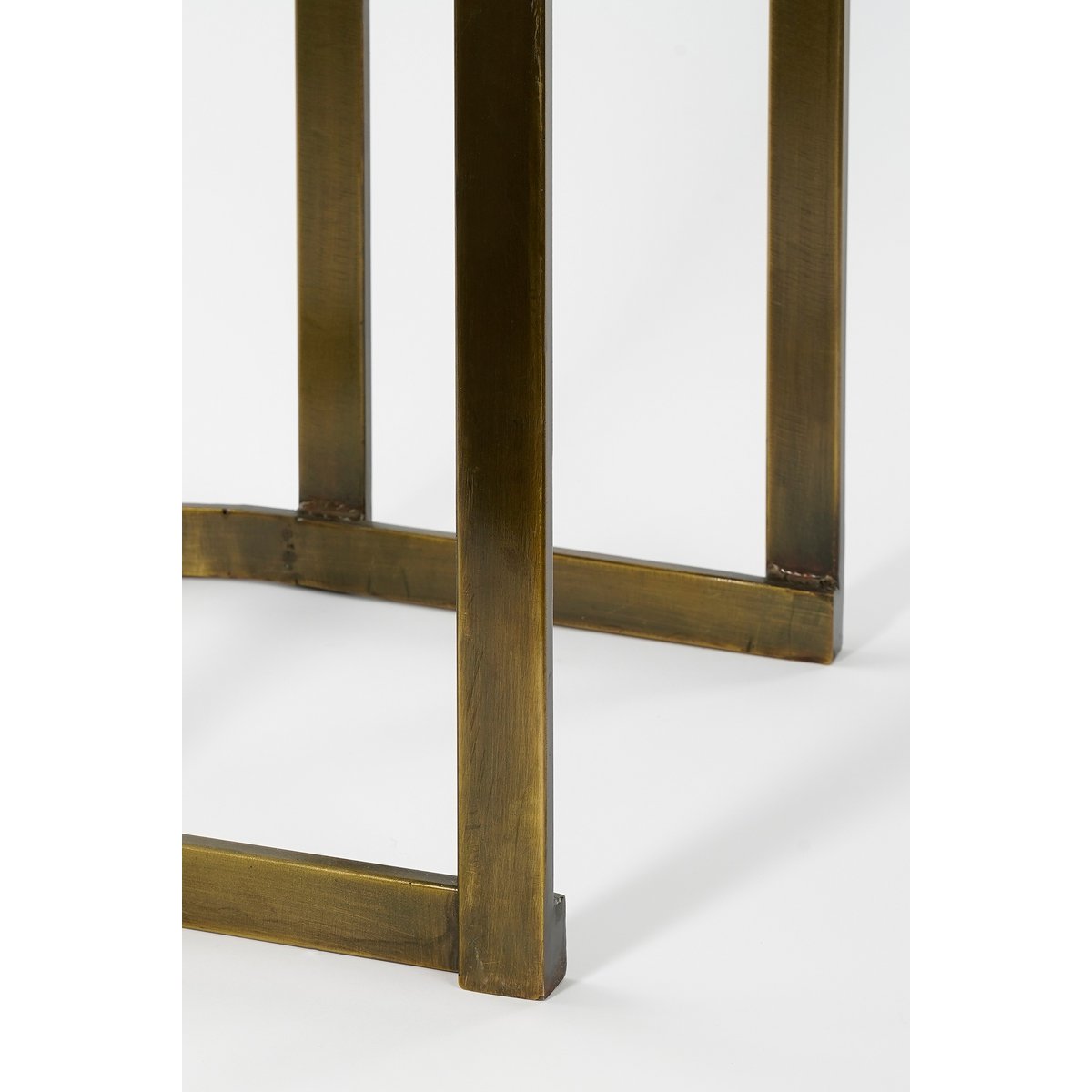 Handcrafted Gold Metal Side Table Set (2 pcs)
