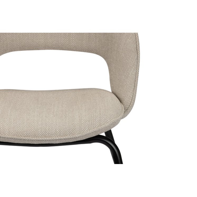 Elegant Beige Rainbow Chairs Set - Artisanal Minimalist Design