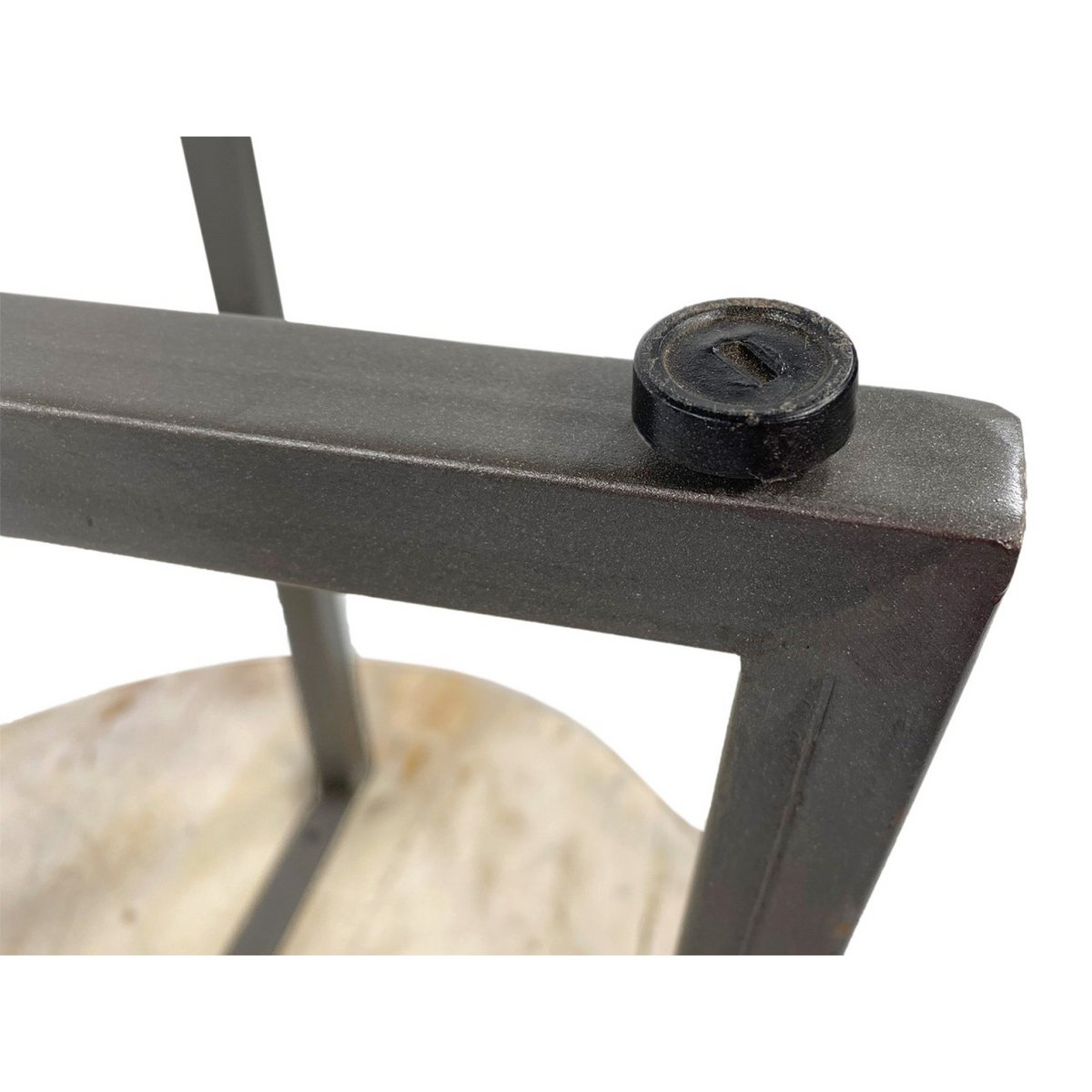 Handcrafted Luxury Round Coffee Table with Artisan Metal Frame