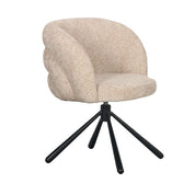 FANNUR PTP Elegant Hand-Finished Rotating Chair in Latte