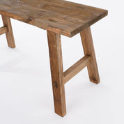 Handcrafted Brown Wooden Bench - Timeless Artisan Design