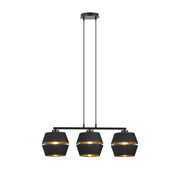 LUNOR 3 Black Gold Pendant Lamp