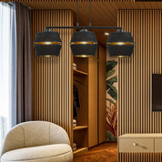 LUNOR 3 Black Gold Pendant Lamp