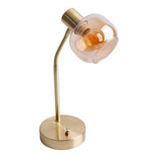Timeless Artisan Crafted Luxury Table Lamp in Amber Glass