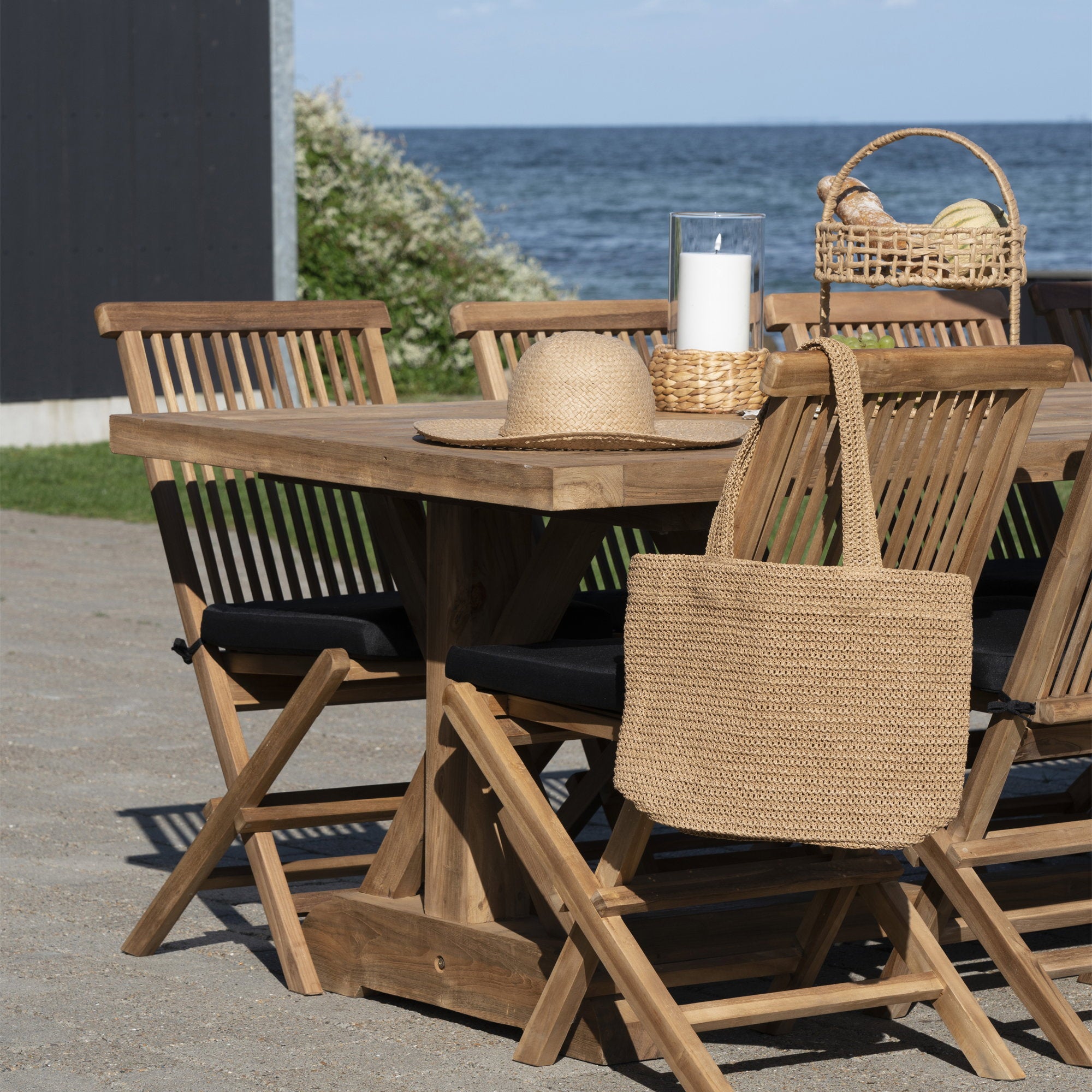 Parade Tote Bag - Tote Bag, paper straw, 31x46 cm