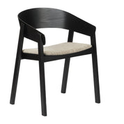 Elegant Minimalist Black Armchair Set, Hand-Finished Craftsmanship
