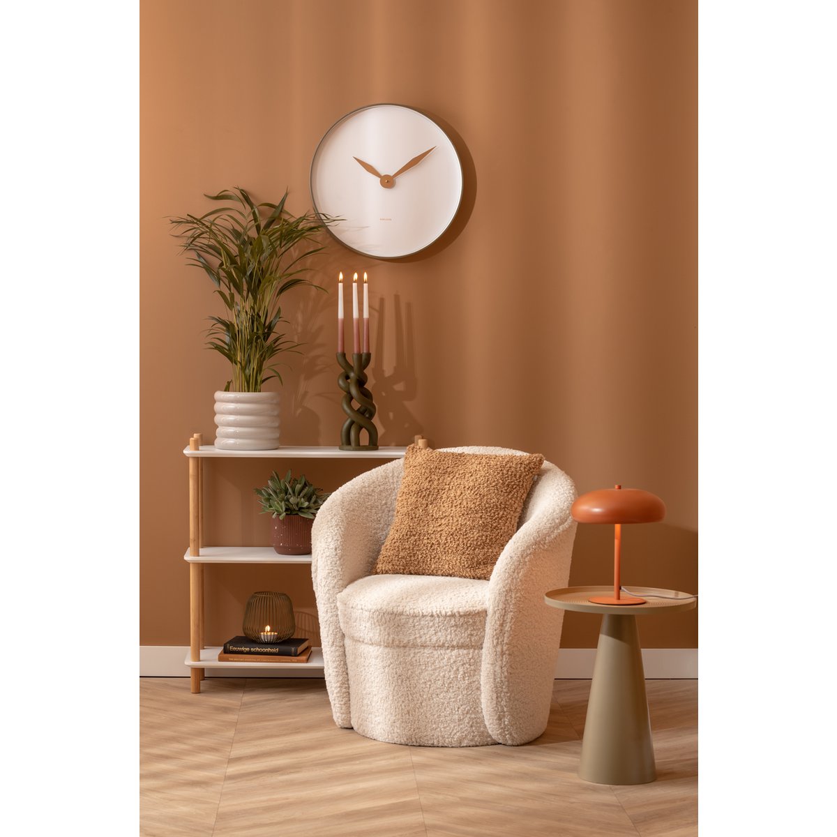 Timeless Luxury Handmade Wall Clock Crafted from Natural Materials