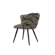 Elegant Hand-Finished Taupe Rock Chairs - Artisanal Craftsmanship