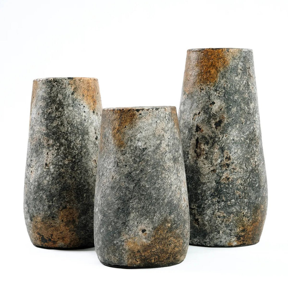 Timeless Artisan Crafted Luxury Vase in Antique Grey Finish
