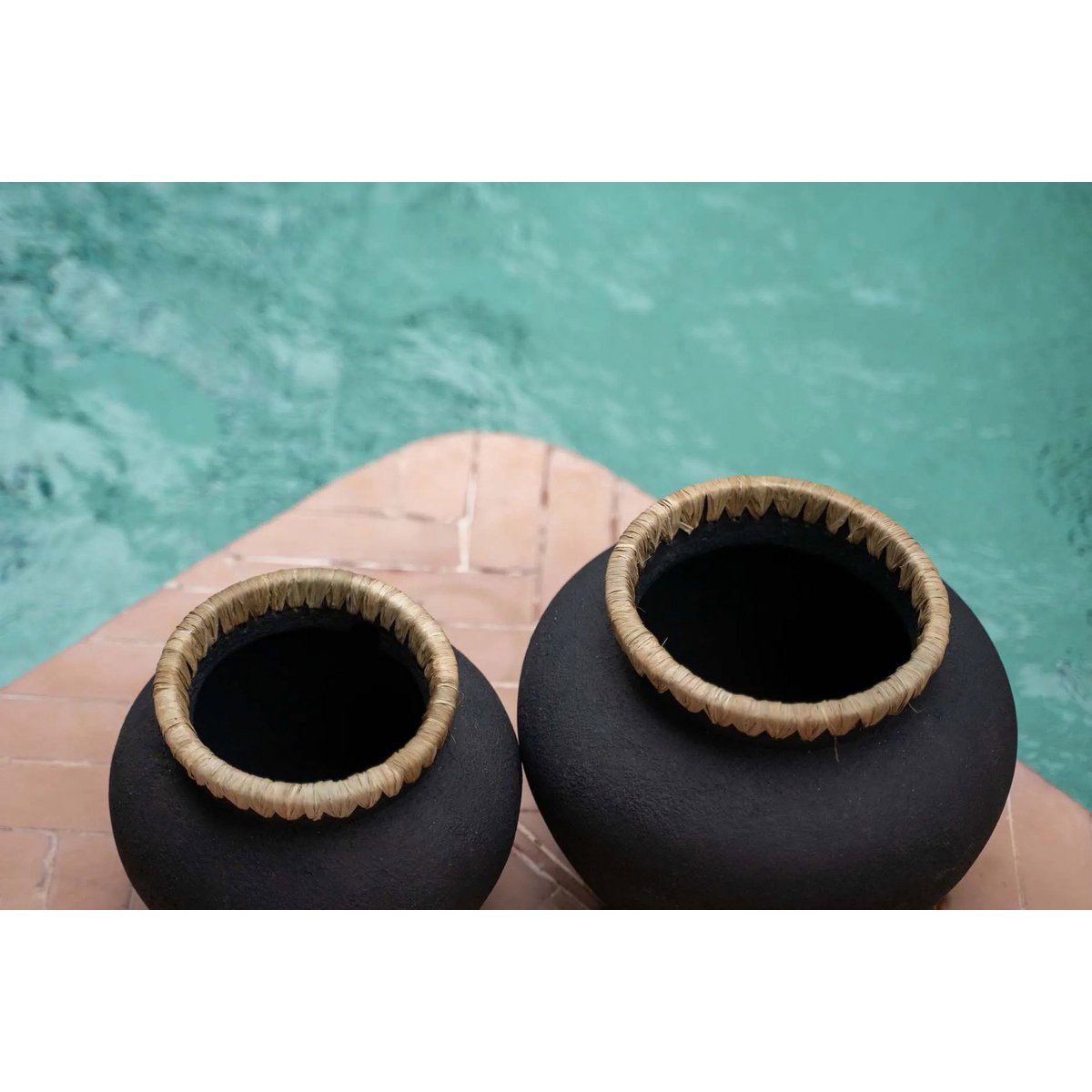 Timeless Black Natural Vase - Artisan Crafted Luxury Design