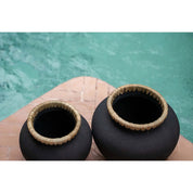 Timeless Black Natural Vase - Artisan Crafted Luxury Design