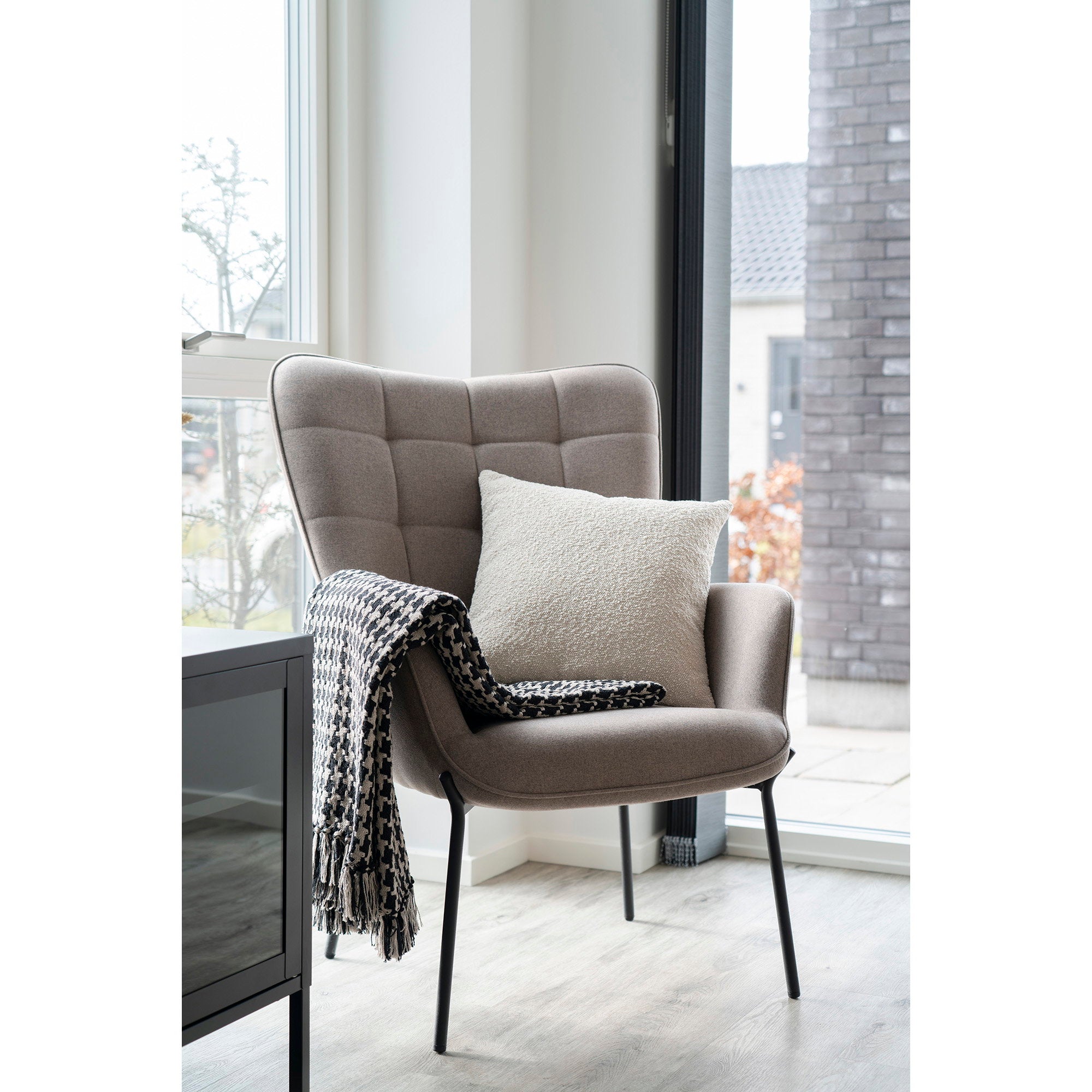 Savannah Cushion - Cushion, bouclé, beige 45x45 cm