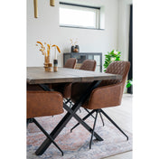 Aurelia 160x230cm soft chenille rug - Blue & Orange