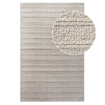 Sora 160x230cm handwoven wool rug - Ivory