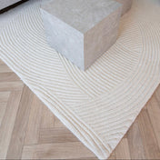 Eira 160x230cm wool rug – Ivory