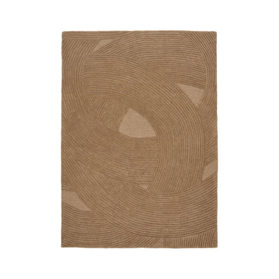 Svala 160x230cm wool rug – Brown