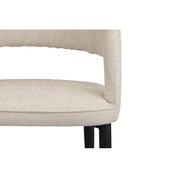 Elegant Hand-Finished Beige Tusk Chair Set of 2, Artisanal Craftsmanship