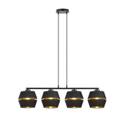 LUNOR 4 Black Gold Pendant Lamp