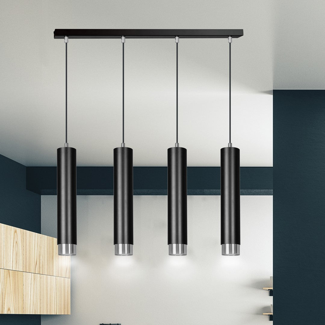 LYONN 4 Black Chrome Pendant Lamp