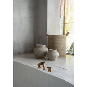 Handcrafted Luxury Belly Vase in Premium Natural Concrete
