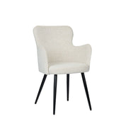 Elegant Pearl White Wing Chairs - Artisanal Luxury Set of 2