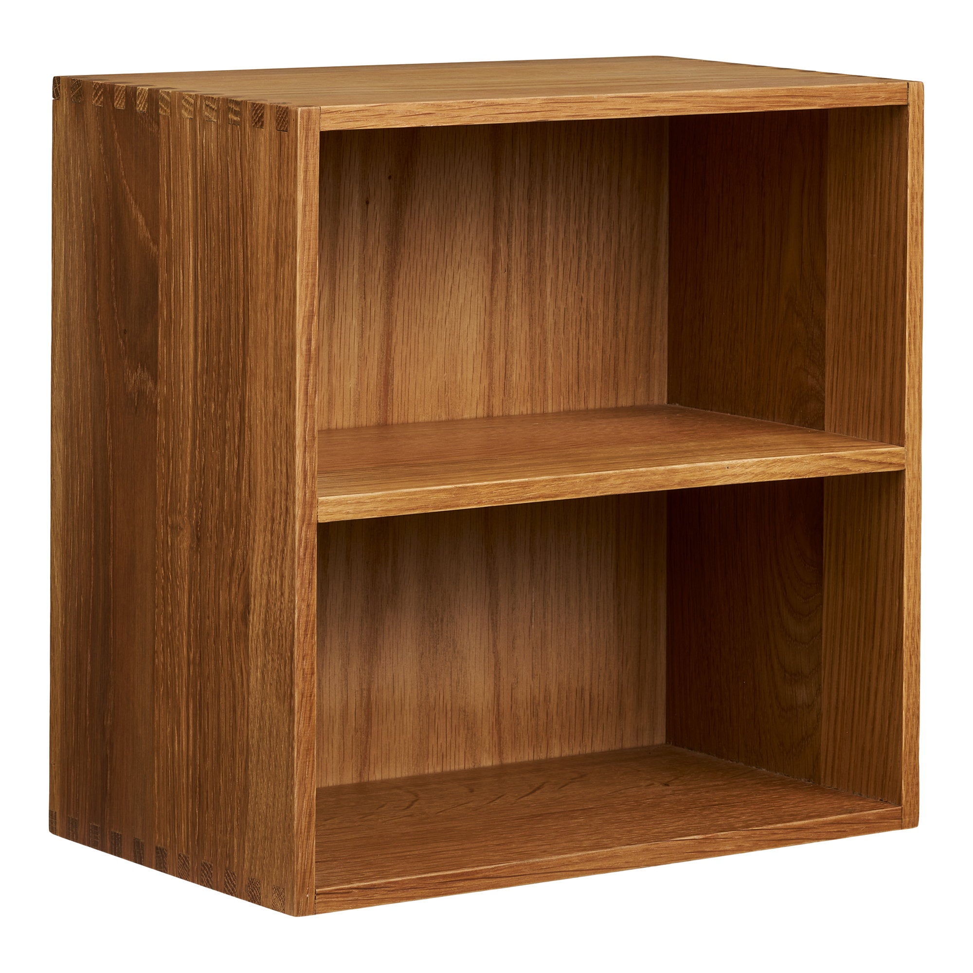 Townsville Wall Shelf with vertical rooms - Wall shelf with vertical rooms, oak 18x30x30 cm