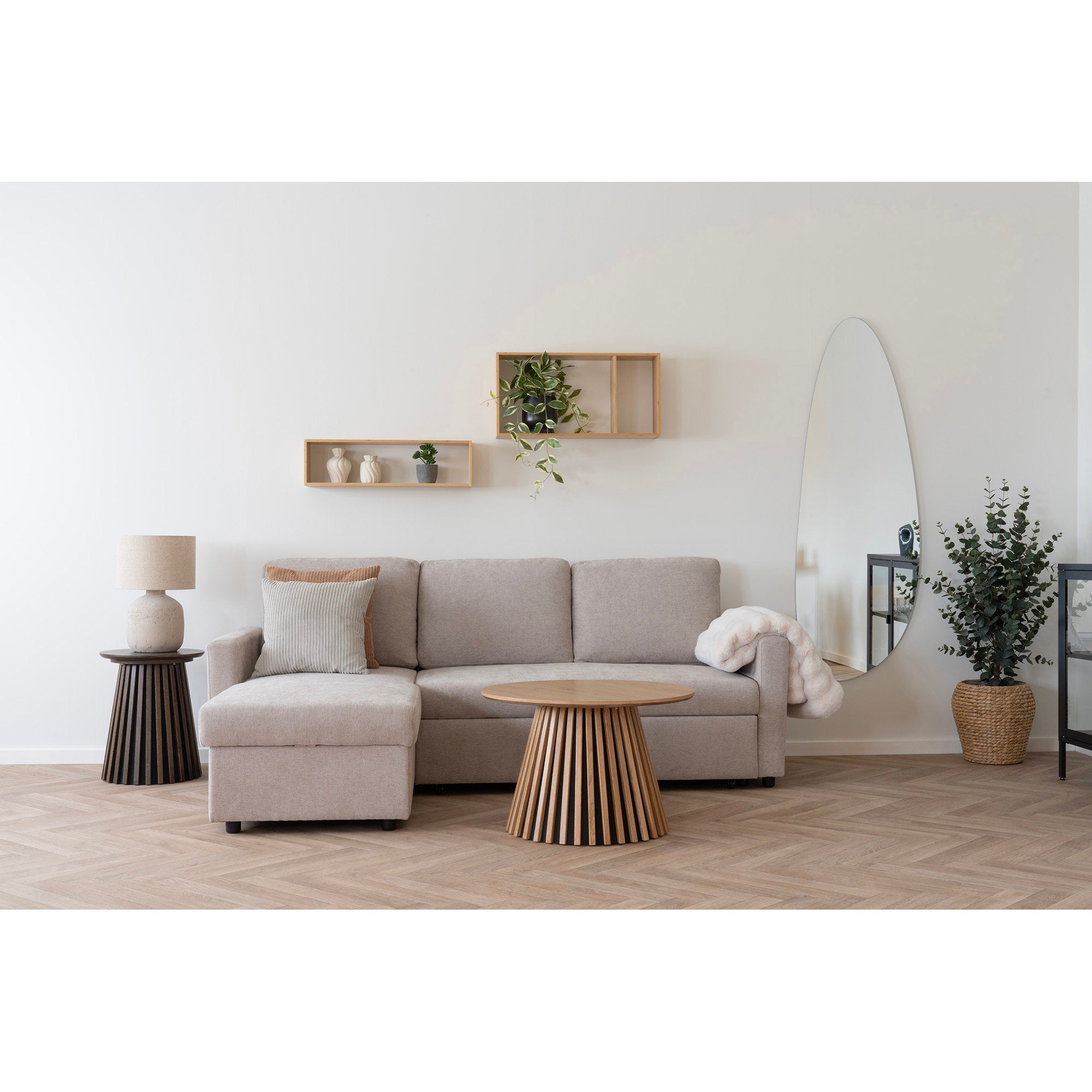 Ember Wall Shelf - Wall shelf, bamboo, natural 70x15x35,5 cm