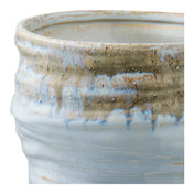 Vase - Vase, ceramic, light blue ø19,5x22,5