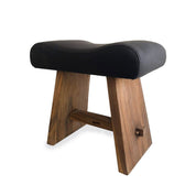 Suar & Leather fusion stool