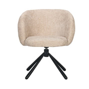 FANNUR PTP Elegant Hand-Finished Rotating Chair in Latte