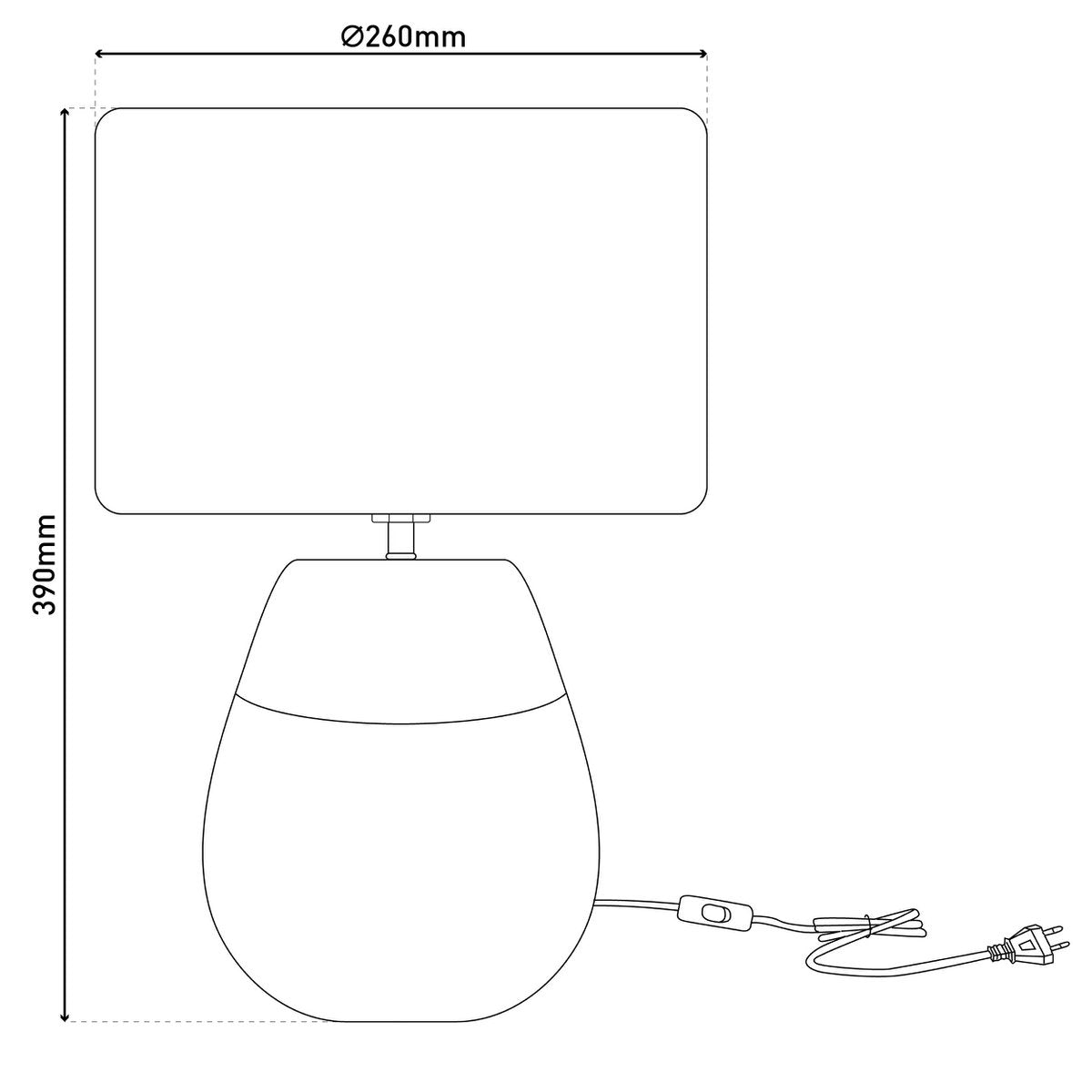 Handcrafted Luxury Ceramic Table Lamp in Beige and Gray