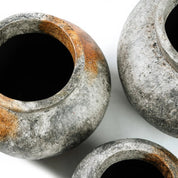 Timeless Artisan Crafted Vase in Antique Grey for Luxury Design