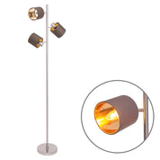 Handcrafted Luxury Metal Floor Lamp with Artisan Fabric Shades