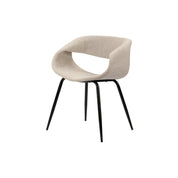 Elegant Hand-Finished Beige Whale Chairs in Organic Minimalism