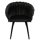 Elegant Black Wave Chairs - Hand-Finished, Artisanal Craftsmanship