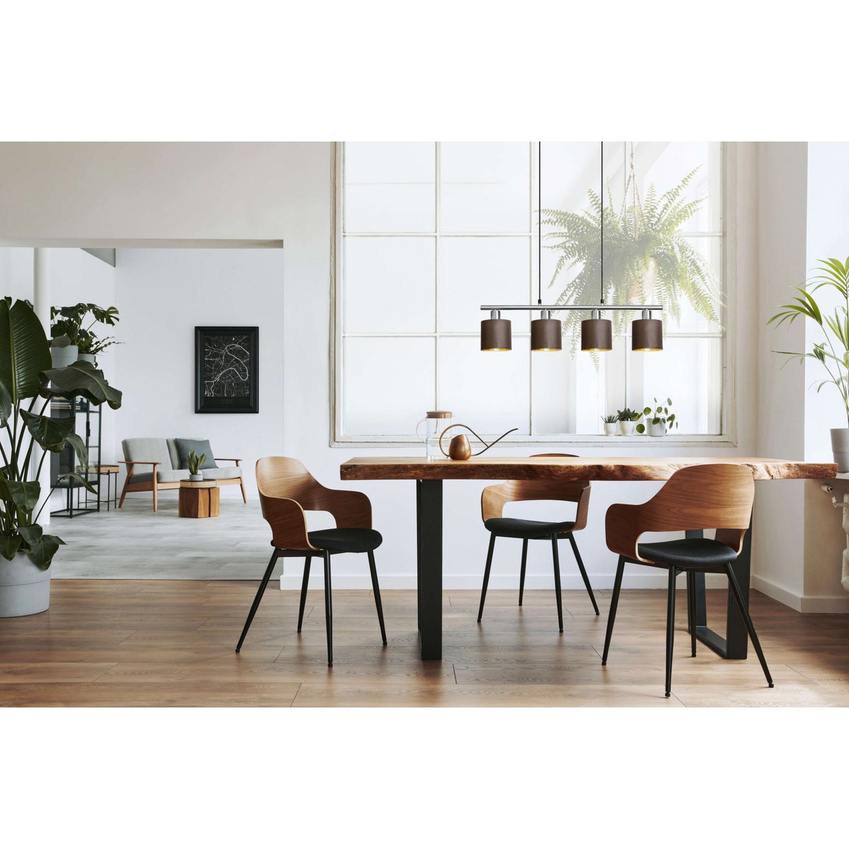 Handcrafted Luxury Pendant Lamp in Natural Satin Finish