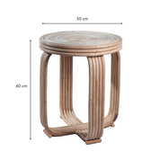 Handcrafted Luxury Rattan Side Table - Timeless Artisan Design